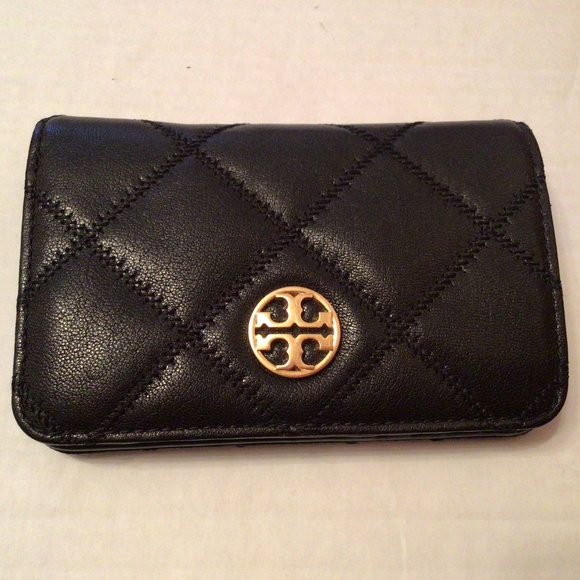 Tory Burch Handbags - Tory Burch Black Wallet with Gold Logo